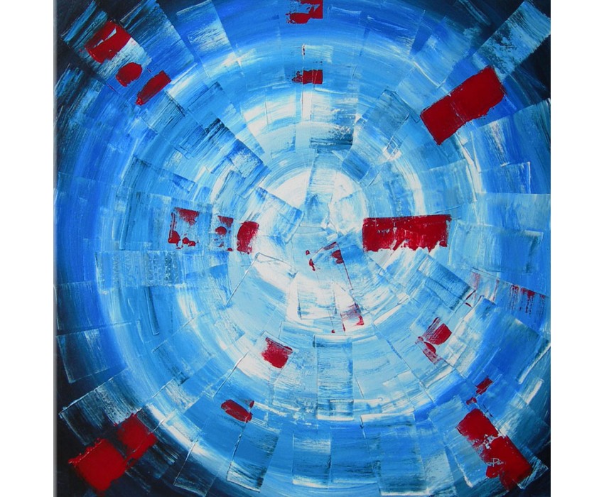 Quadro dipinto a mano: Blue light 042